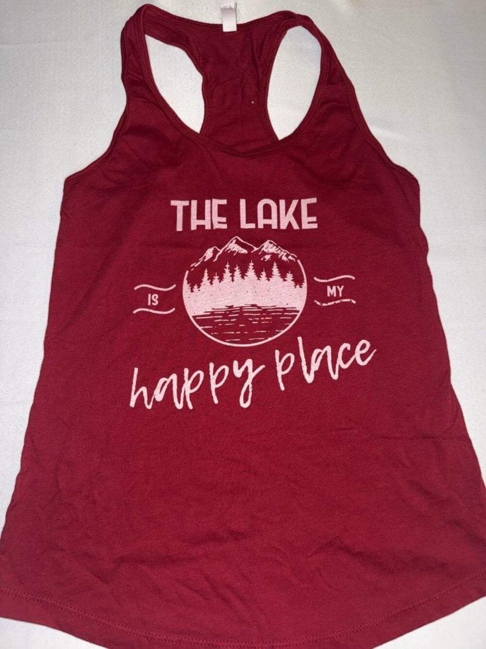 Ideal by Next Level Women’s Red Racerback Tank Top Lightweight Stretch Size L